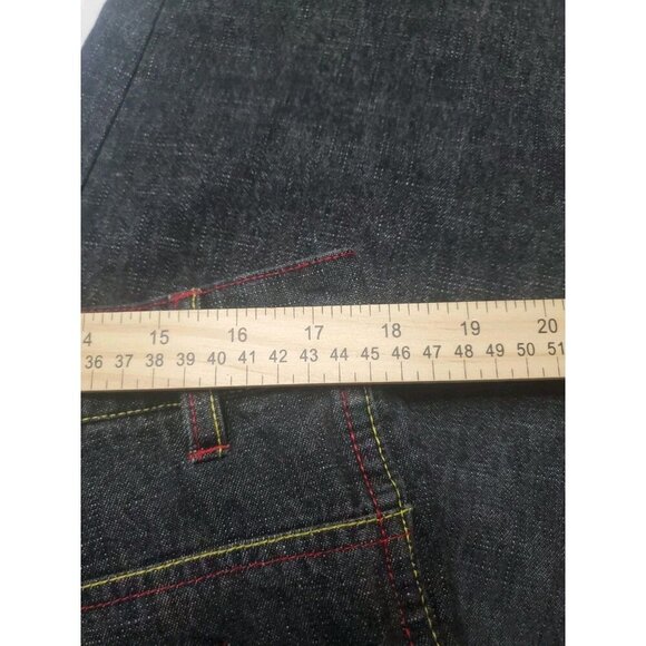 Platinum Fubu Harlem Globetrotters Limited Ed. Black Men's Jeans Sz 35 90's Y2K - Picture 11 of 16